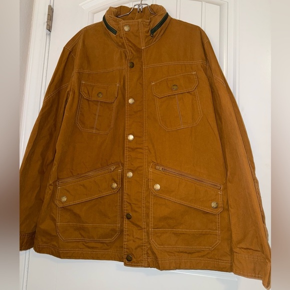 Orvis Brown Field Military Jacket with Sturdy Canvas - Picture 3 of 10